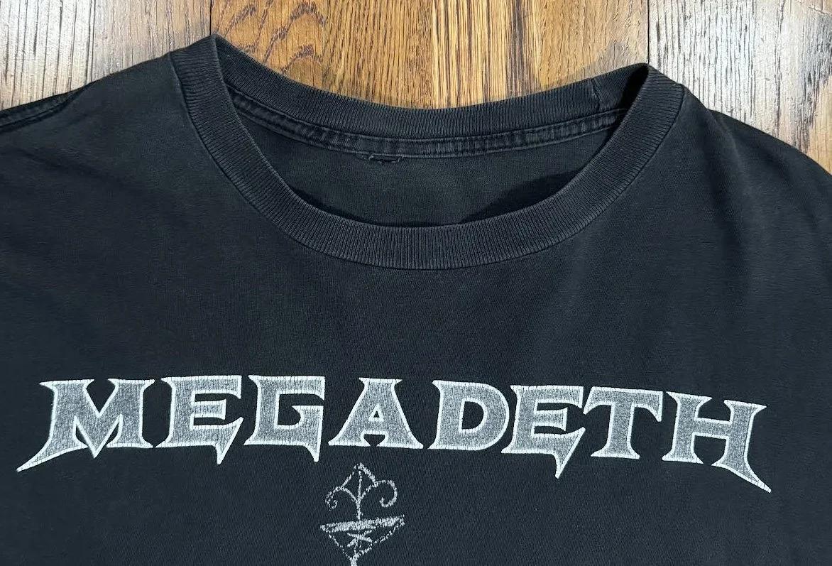 Vintage Megadeth Cryptic Writings World Tour T Shirt (Size L